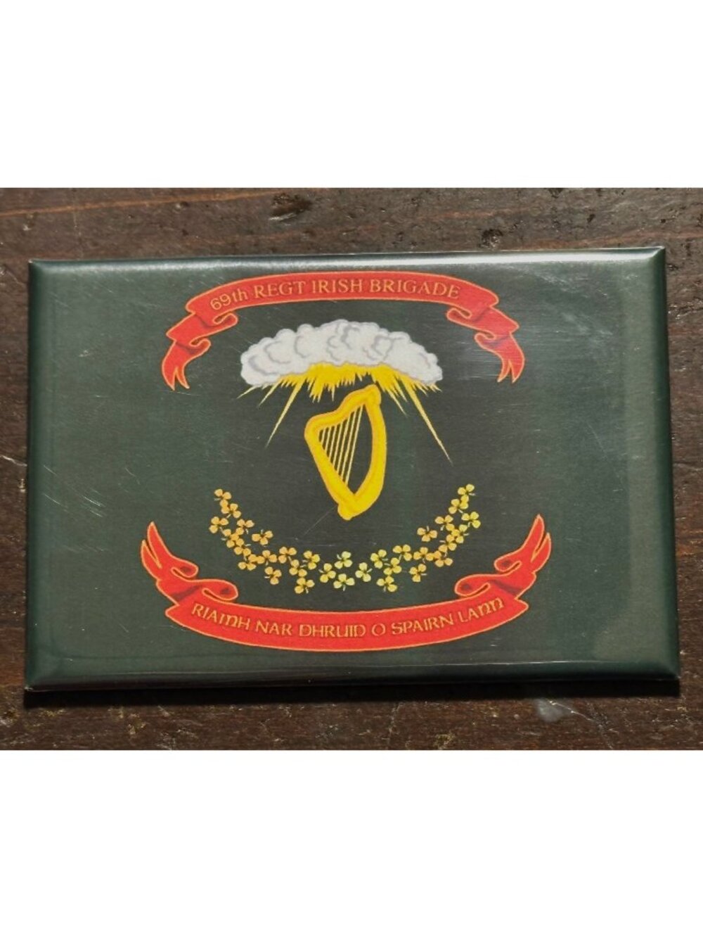 69th Regiment Irish Brigade Magnet - Civil War History Design With Irish Harp &